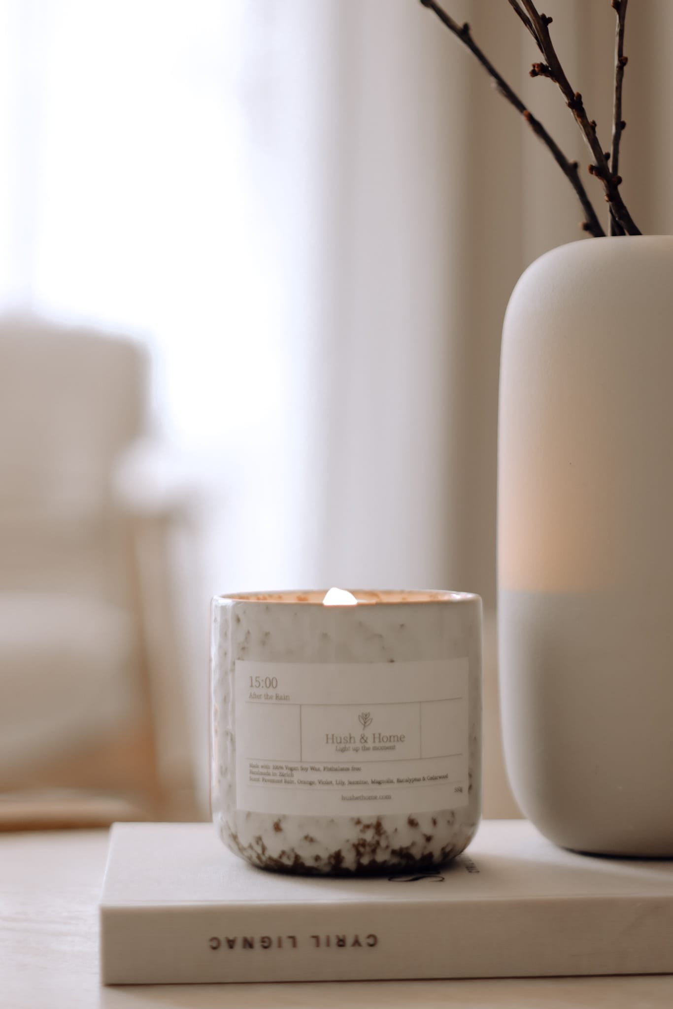 Ceramic Fleck Candle